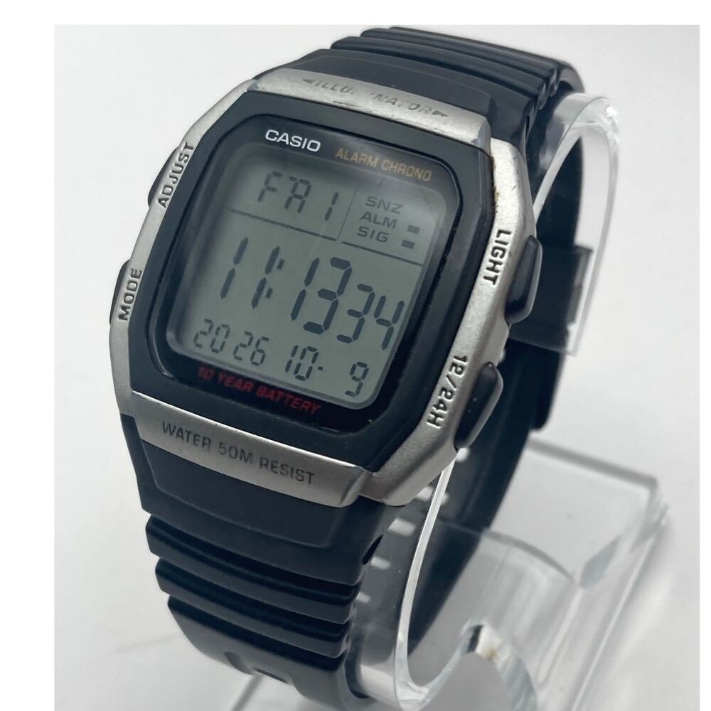 Casio Illuminator W-96H Men's Multifunction Digital Watch 36mm - New Battery WR